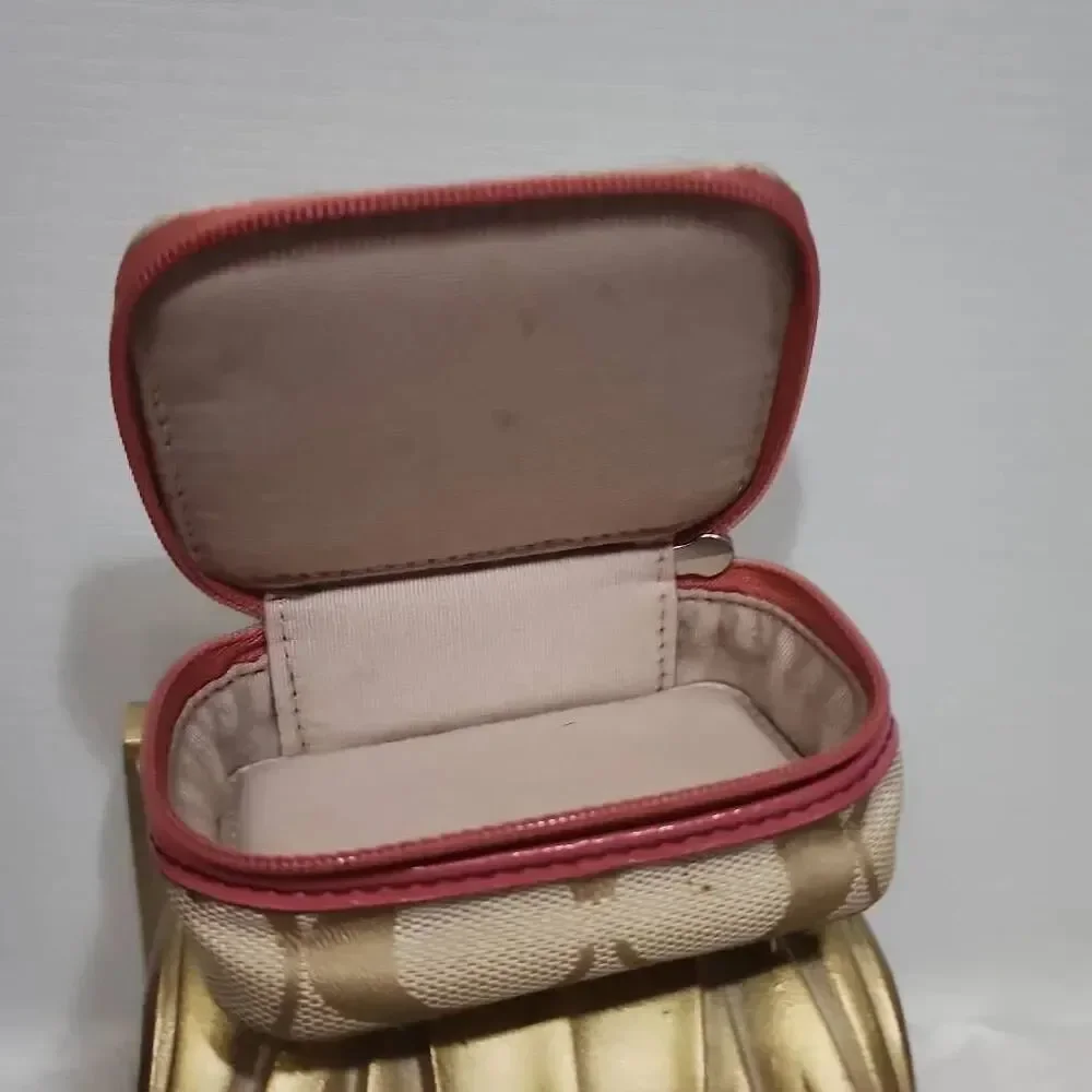 Coach signature canvas pill case with free matching wallet